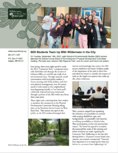 Wilderness in the City Newsletter Fall 2021